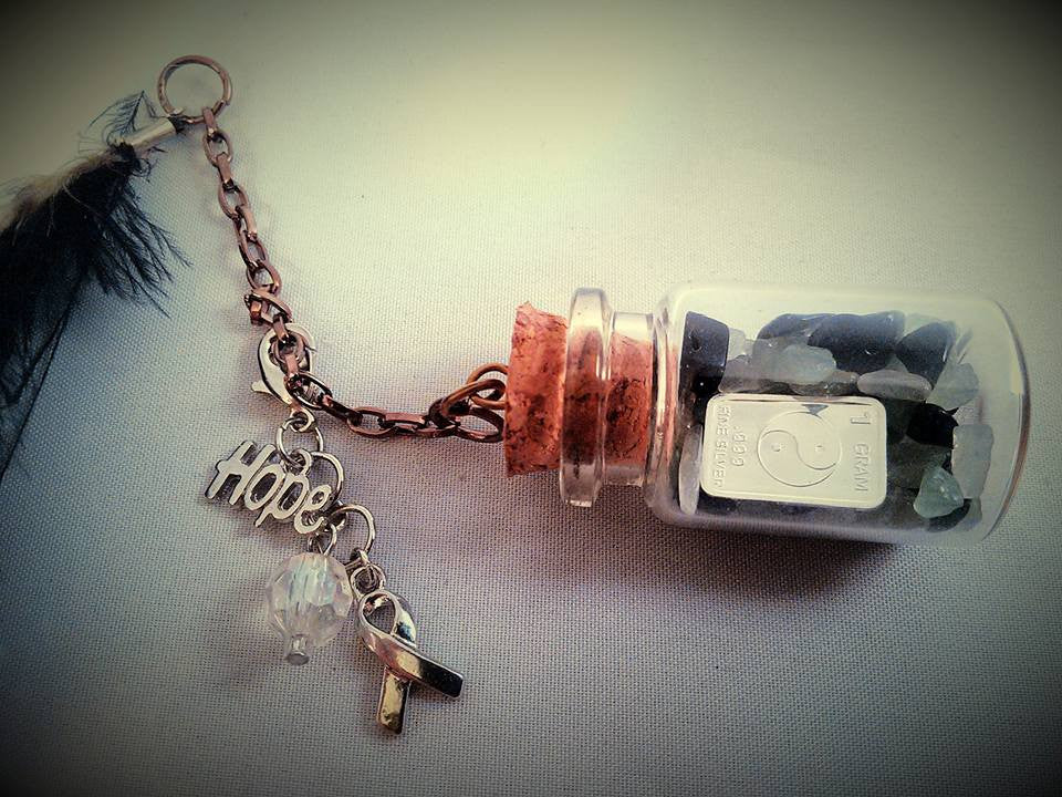 Adventurine and onyx with silver