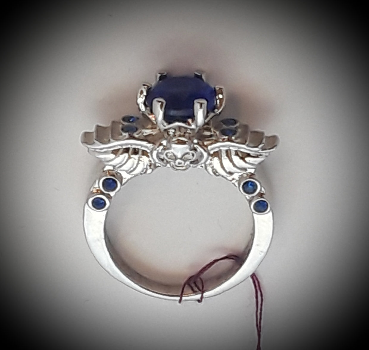 Angel wings and skull ring size 8