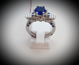 Angel wings and skull ring size 8