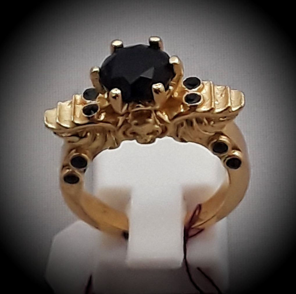 Angel wings and skull ring size 8