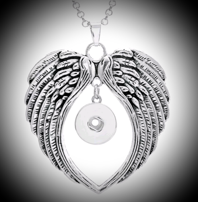 Angel wings18mm noosa snap pendant