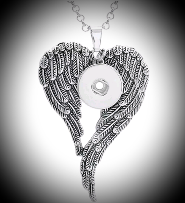 Angel wings18mm noosa snap pendant