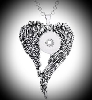 Angel wings18mm noosa snap pendant