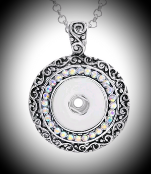 18mm noosa snap pendant with rhinestones
