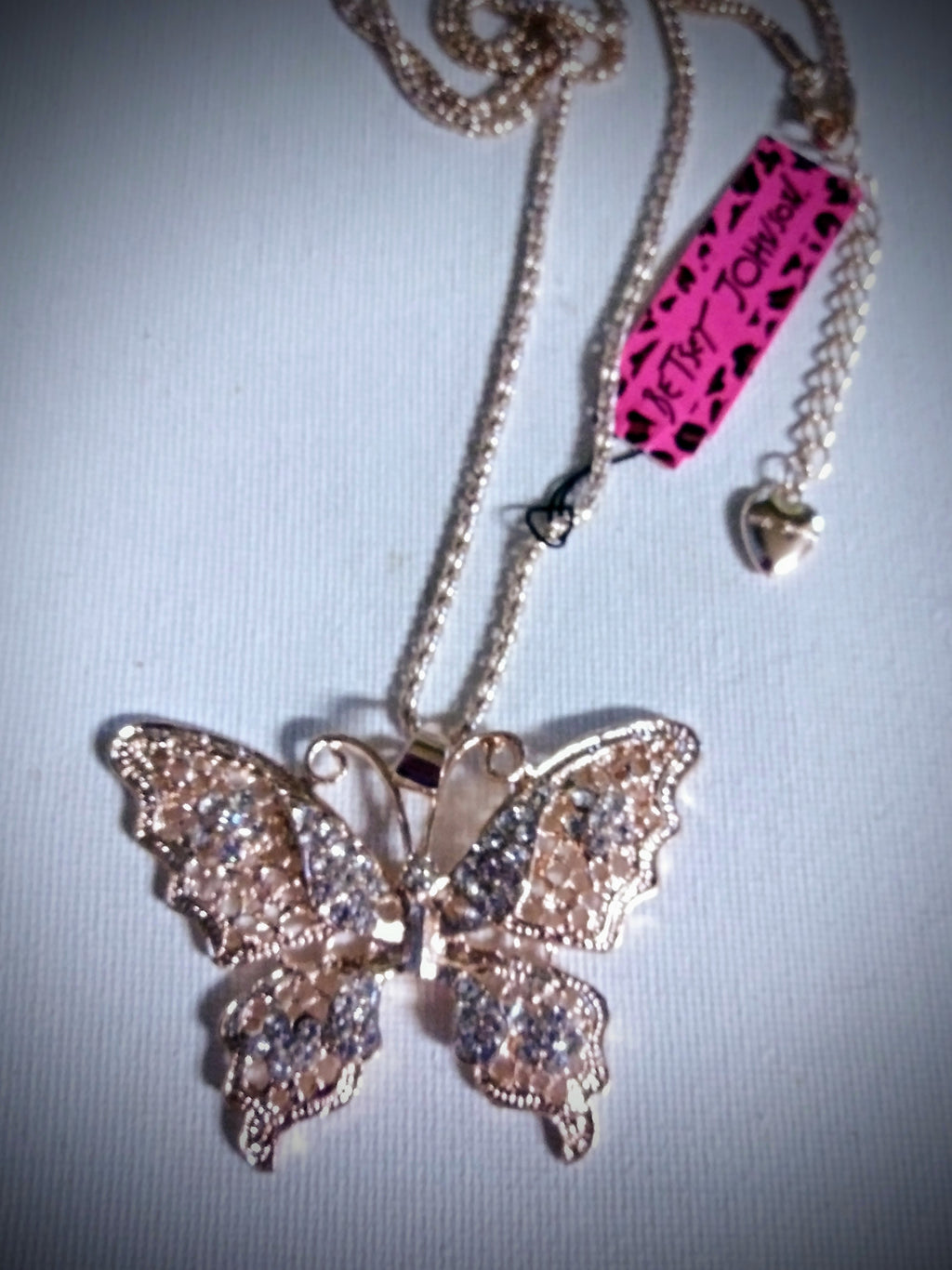 Elegant Betsey Johnson Butterfly Pendant
