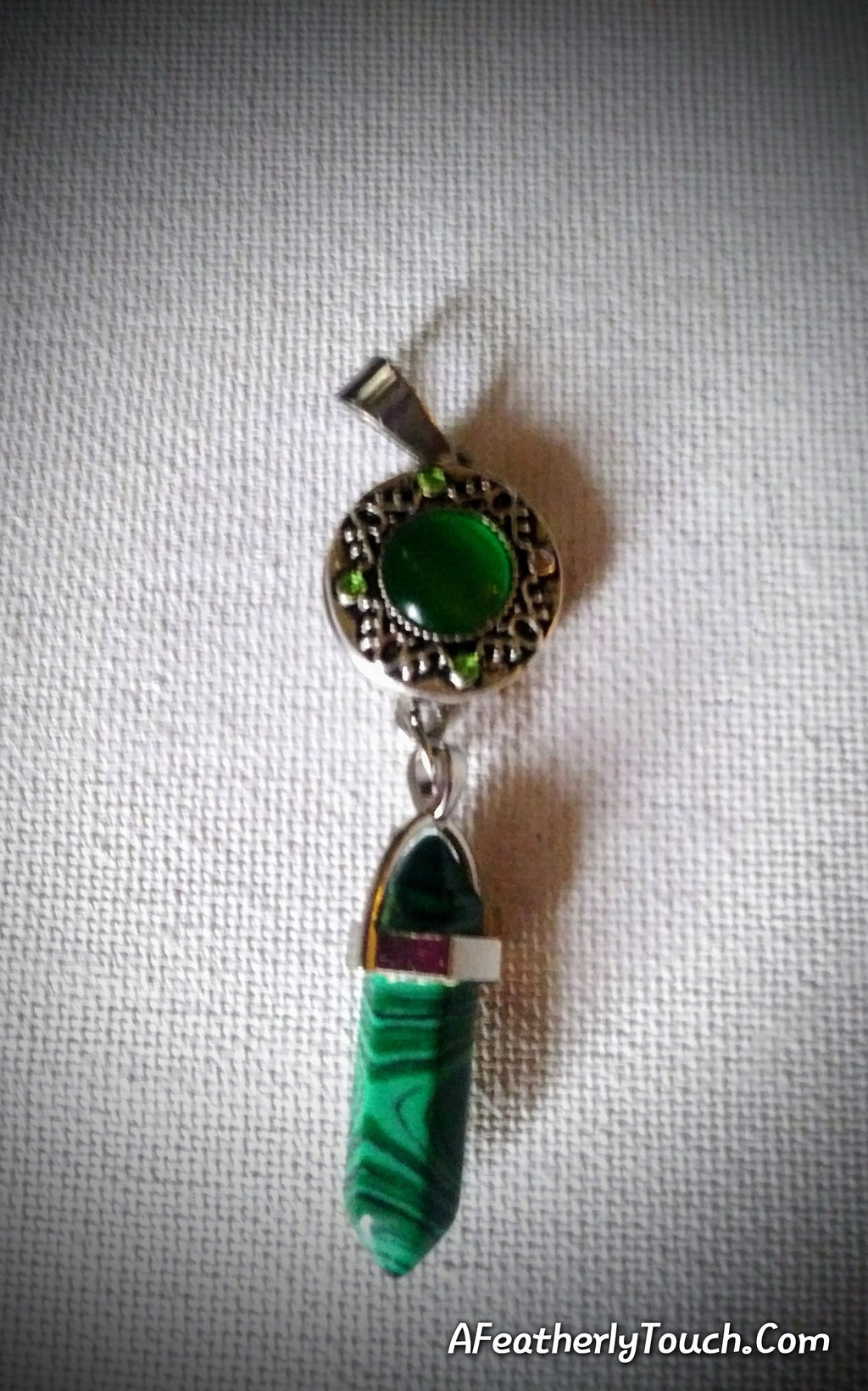 18 mm snap with malachite Stone