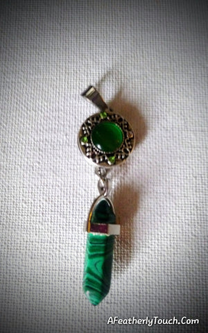 18 mm snap with malachite Stone