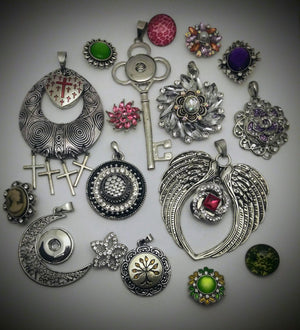 A variety of snap pendants 18mm noosa snaps