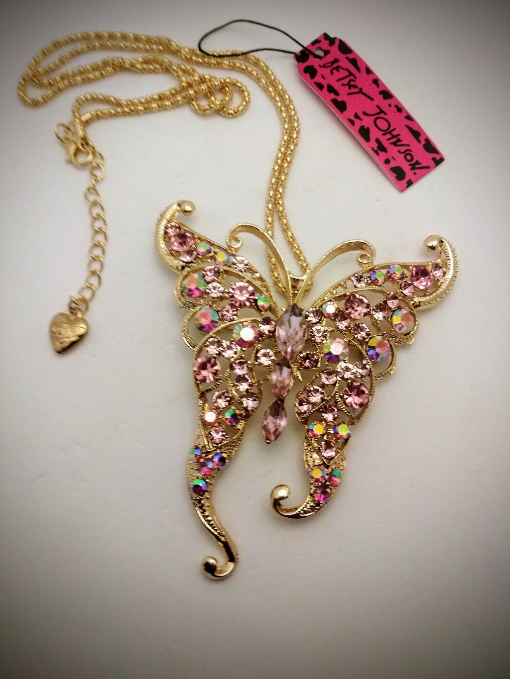 Elegant Betsey Johnson Butterfly Pendant