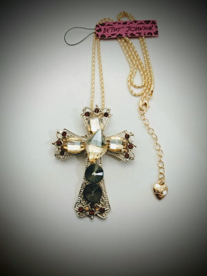 Elegant, unique, and Beautiful Betsey Johnson cross Pendant