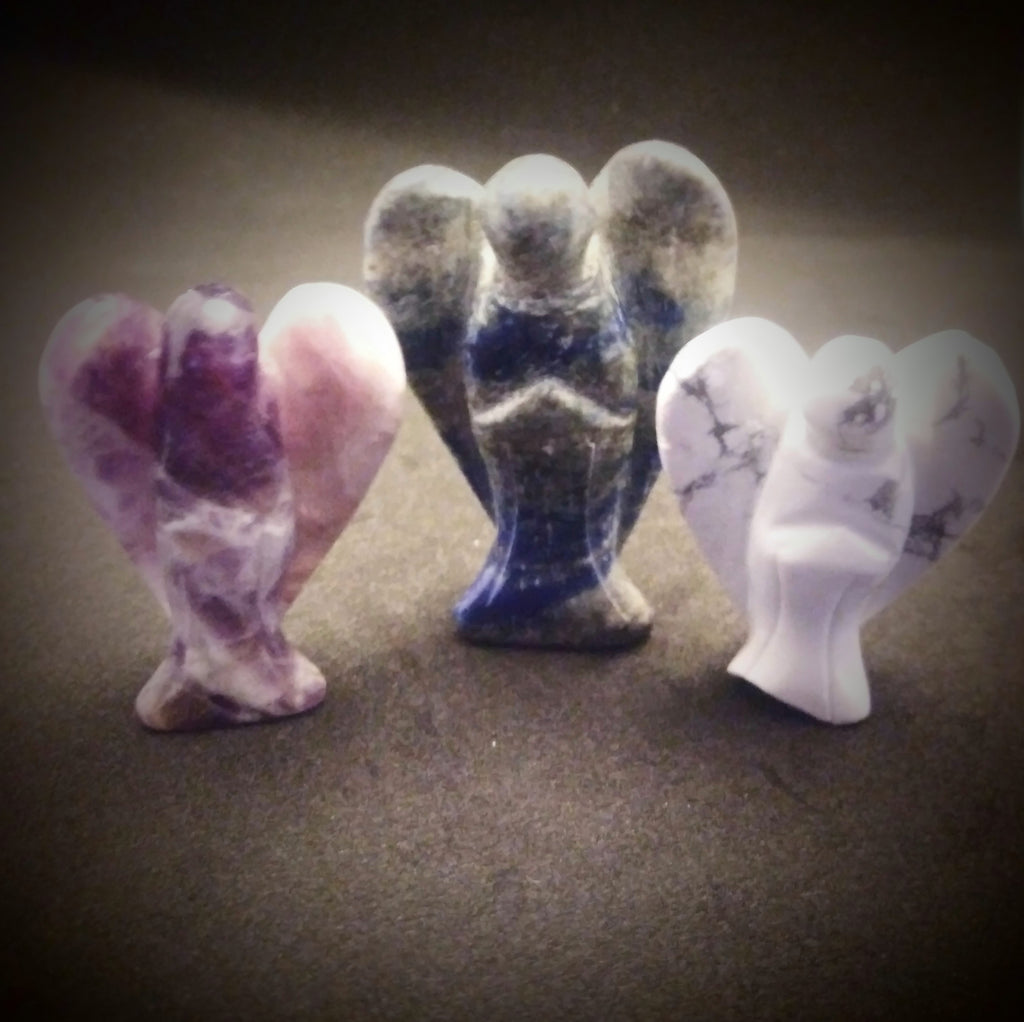 Crystal Angels lapis, amythist, and howlite