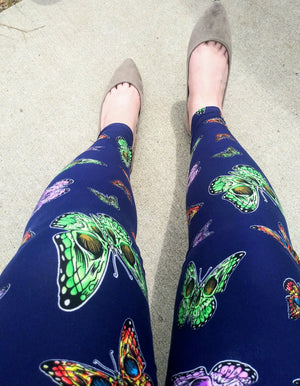 Buttercream soft leggings Butterfly Skelton