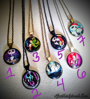 Jack and Sally pendants