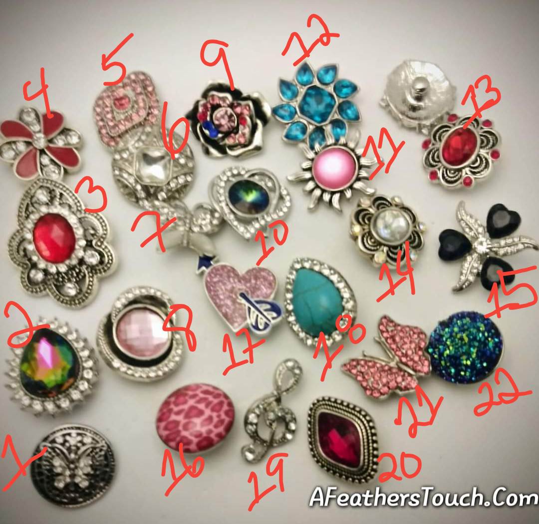 A variety of snaps 18mm noosa snaps