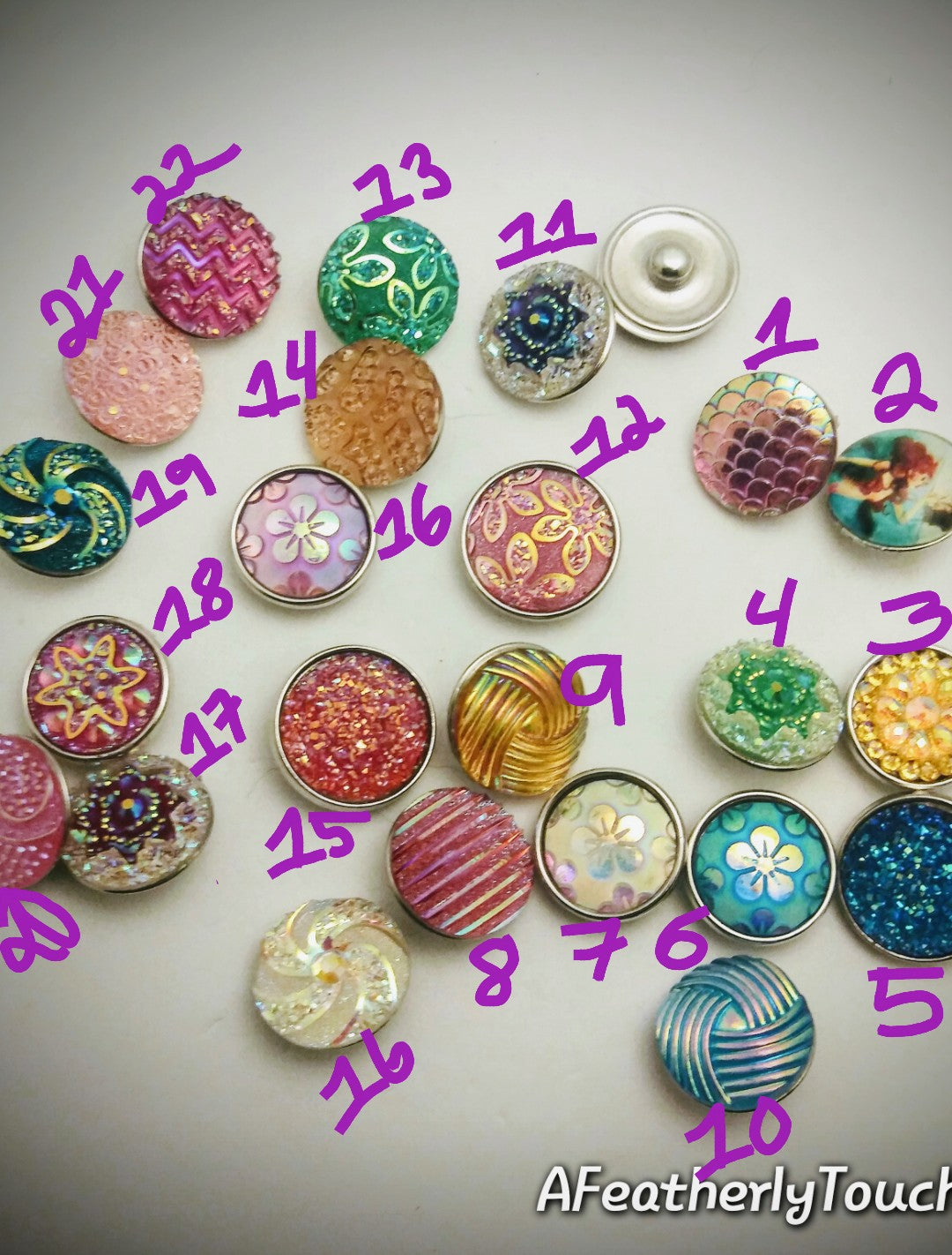 A variety of snaps 18mm noosa snaps