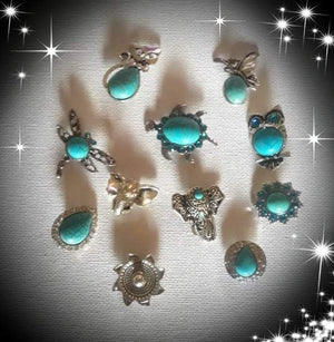 18mm turquoise bohemian style noosa snaps