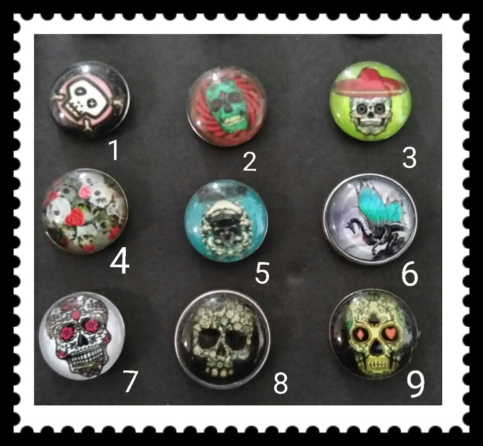 18mm skull snaps for snap it switch it jewelry 