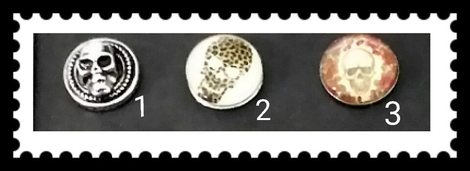 18mm skull snaps for snap it switch it jewelry 