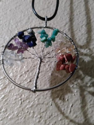 Tree of life gem pendants