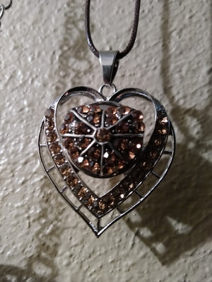 Hot 🔥 new snap jewelry heart pendant