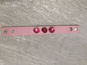 Hot 🔥 new snap jewelry Leather bracelet 18mm snaps Pink