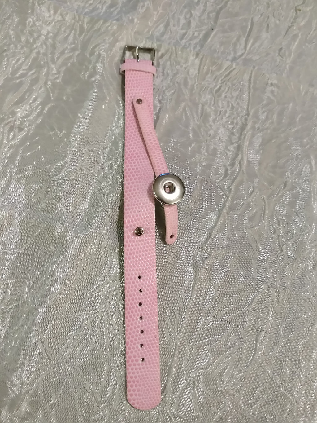 Hot 🔥 new snap jewelry Leather pink bracelet 18mm snap