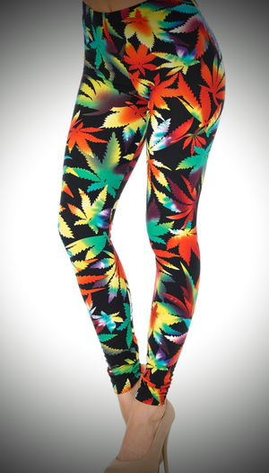 Buttercream soft leggings popular leaf designs