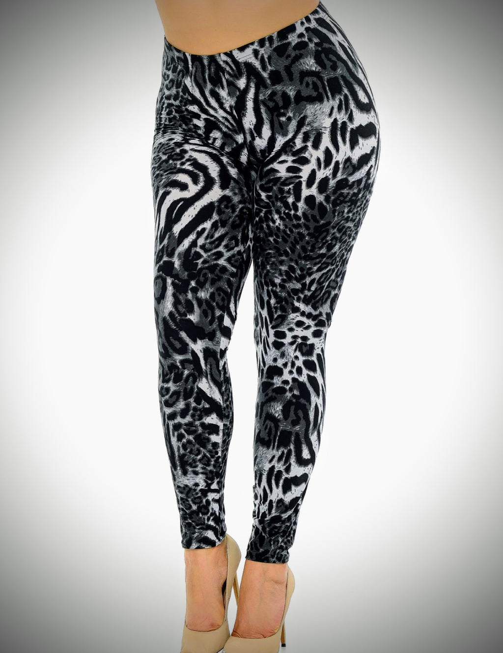 Buttercream soft leggings white tiger