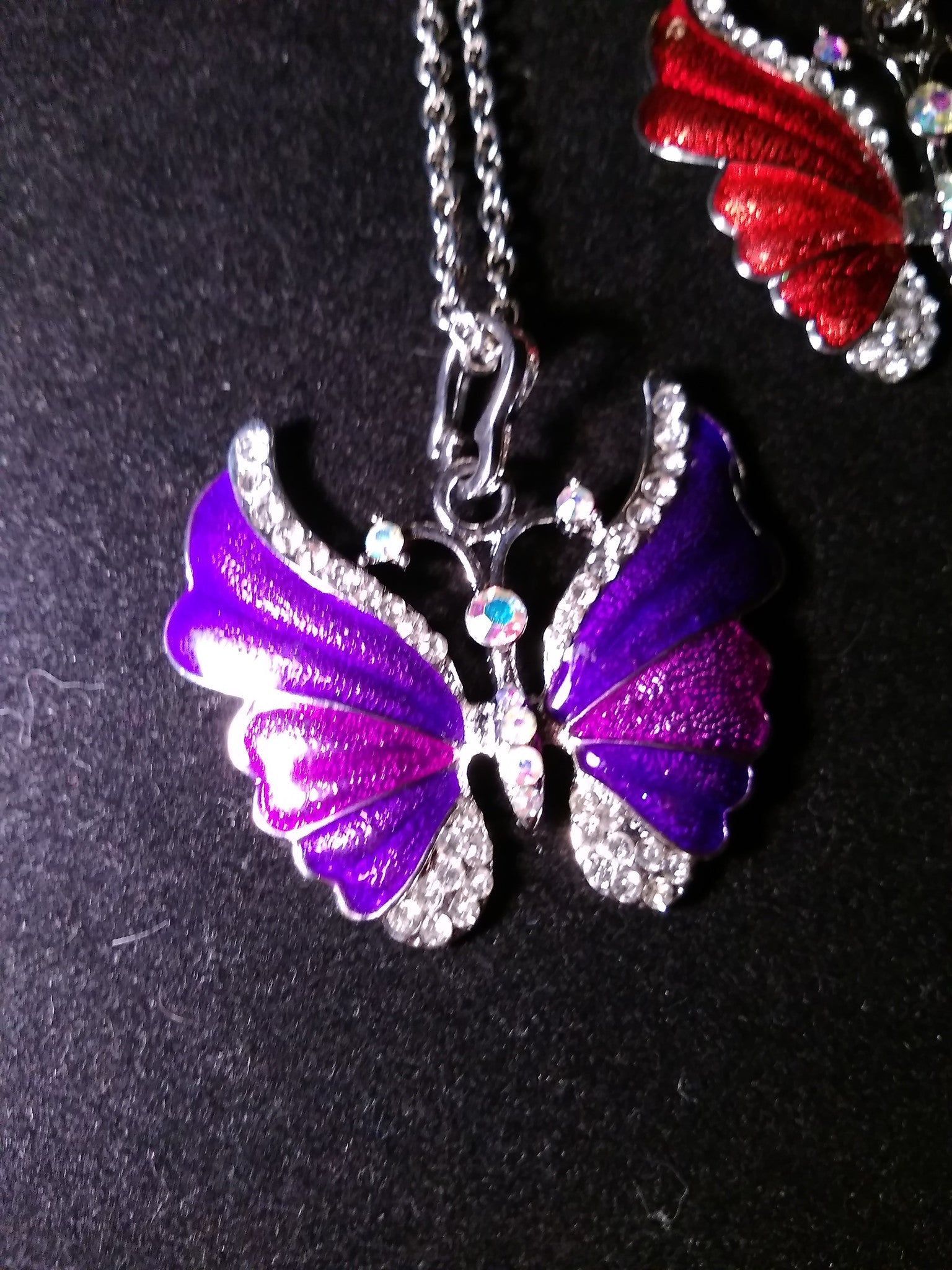 Beautiful butterfly pendants with Rhinestones