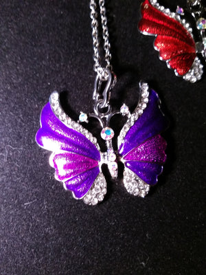 Beautiful butterfly pendants with Rhinestones