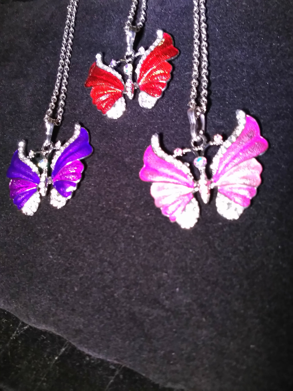 Beautiful butterfly pendants with Rhinestones