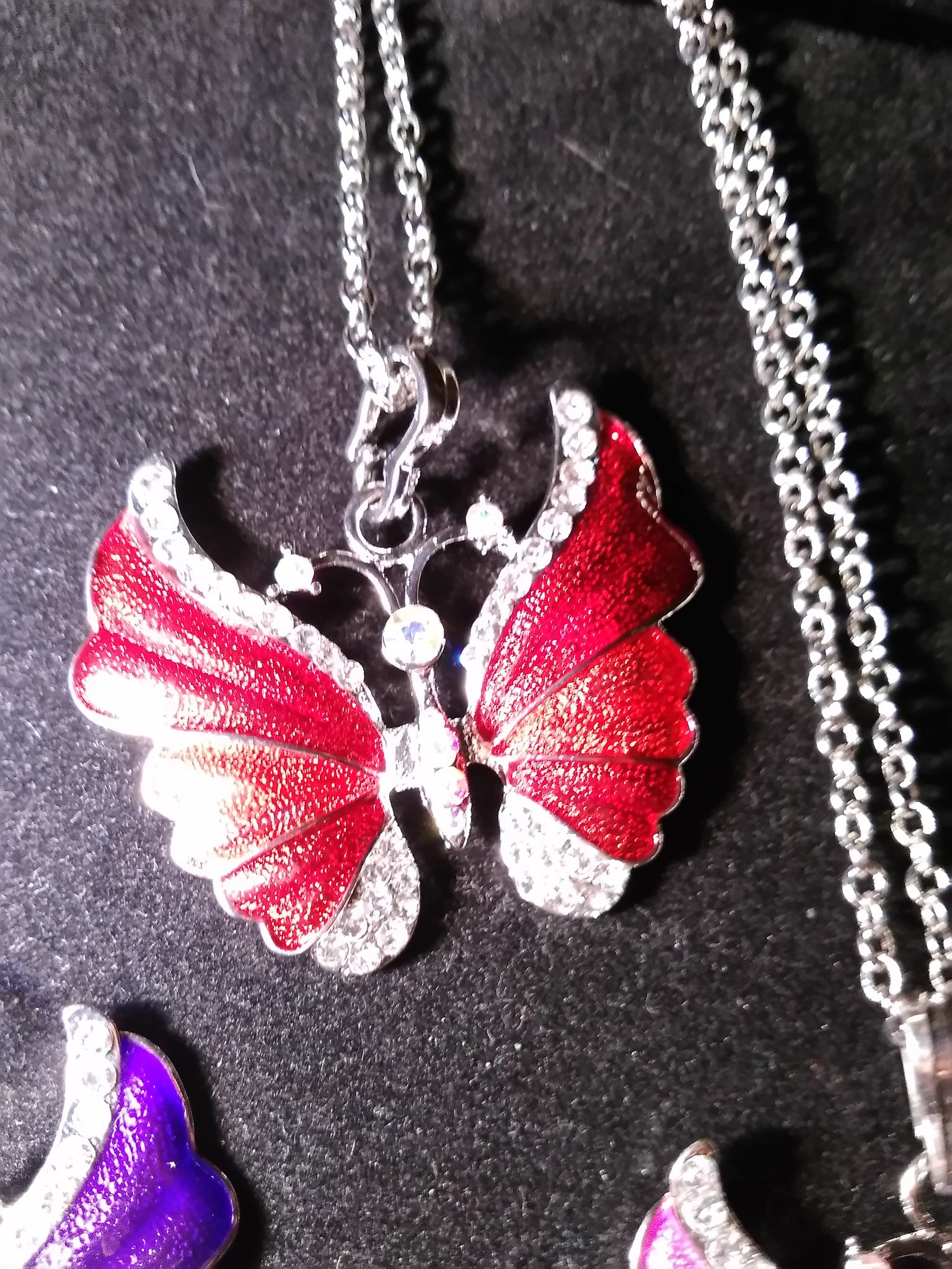 Beautiful butterfly pendants with Rhinestones