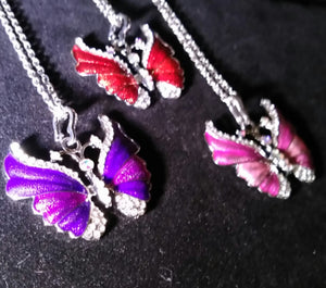 Beautiful butterfly pendants with Rhinestones