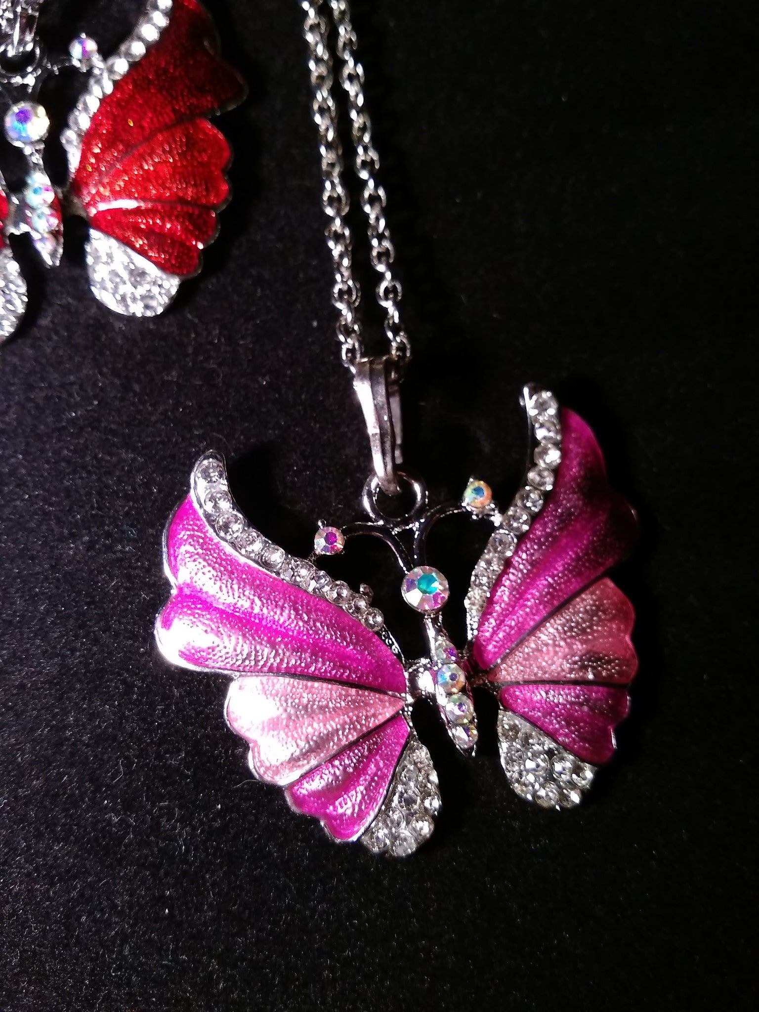 Beautiful butterfly pendants with Rhinestones